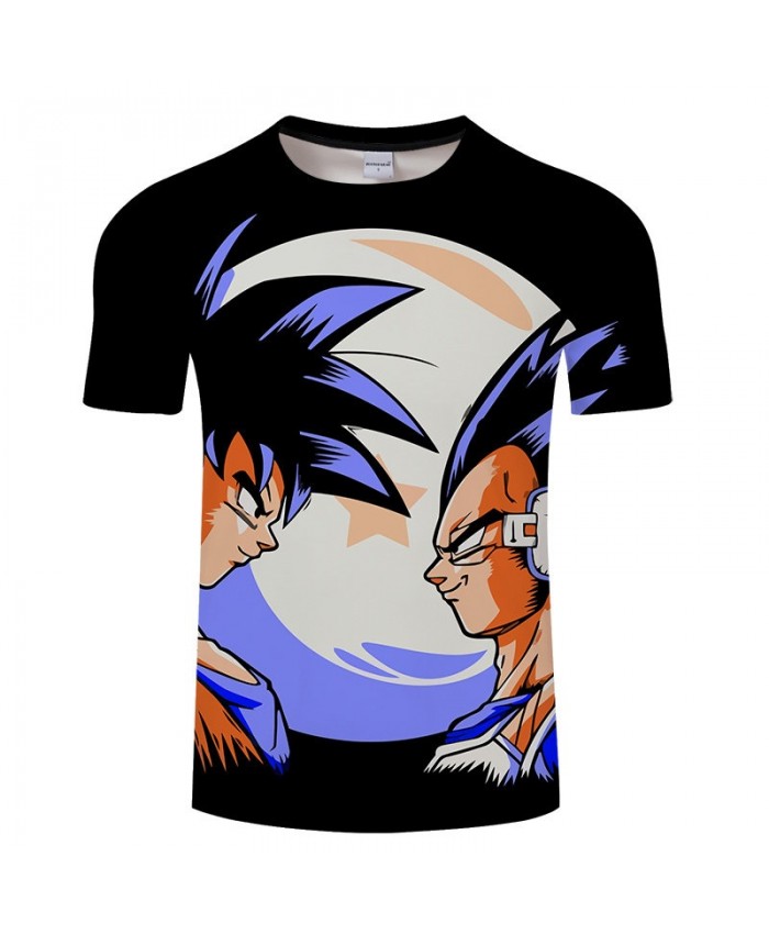 Cartoon Goku Head-up Dragon Ball 3D Print Men tshirt Anime 2021 New Casual Loose Summer Short Sleeve Male Drop Ship