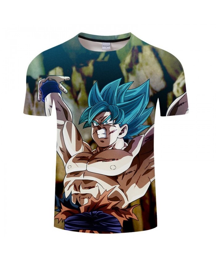 Cartoon Goku Lift Up Hard Dragon Ball 3D Print Men tshirt Anime Casual 2021 Short Sleeve Male Quick Dry Drop Ship