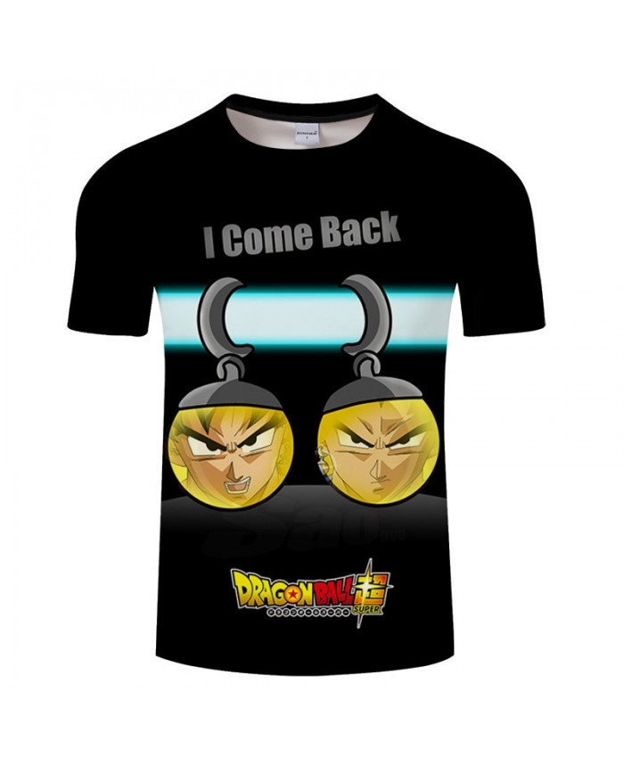 Cartoon Goku Man Inside The Ball Contradict 3D Print Men tshirt Anime Casual Summer Short Sleeve Male Drop Ship