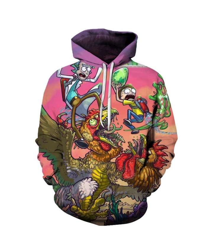 Cartoon Hoodies Rick and Morty Hoody 3D Sweatshirts Mens Tracksuit Funny Pullover Male Hooded 6XL Streatwear Dropship