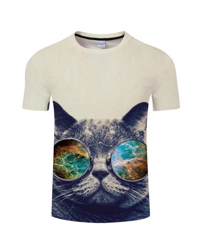 Cat Big River 3D Printed Men tshirt Crossfit Shirt Casual Summer Short Sleeve Male tshirt Brand Round Neck Top Men