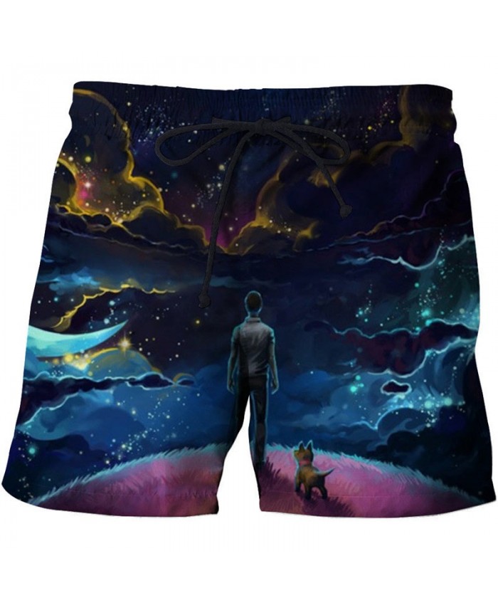 Cat Looking At People 3D Printed Men Board Short Male Quick Drying Breathable Beach Short Summer Male Clothing Short