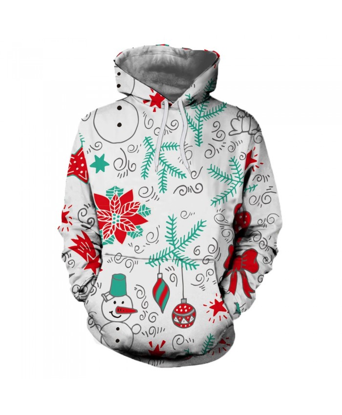 Smiling Snowman Christmas Hoodies 3D Sweatshirts Men Women Hoodie Print ...