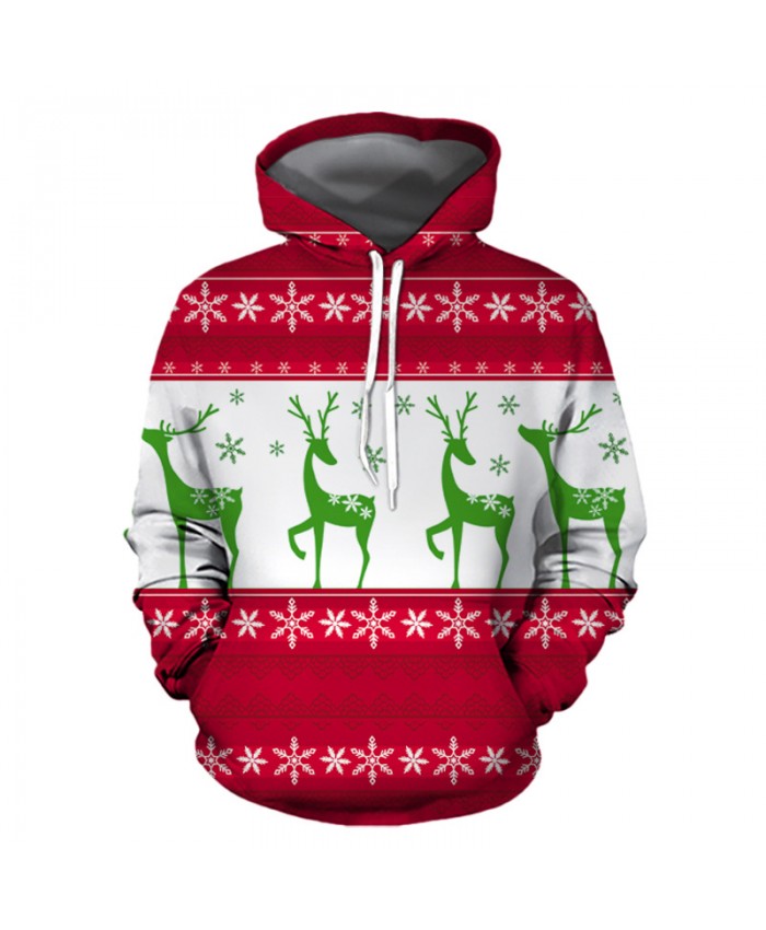 Christmas Deer Dancing Christmas Hoodies 3D Sweatshirts Men Women Hoodie Print Couple Tracksuit Hooded Hoody Clothing