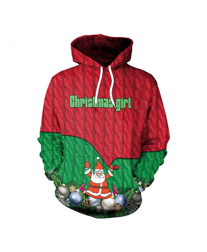 Christmas Girl Wreath Christmas Sweater Unisex Men Women Vacation Santa Elf Pullover Funny Sweaters Tops Autumn Winter Clothing