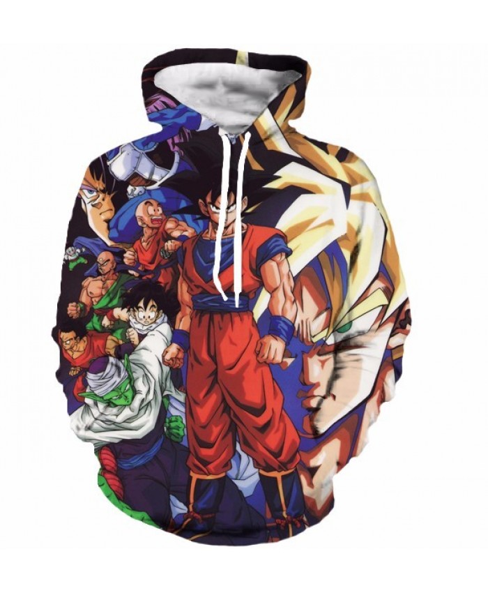 Classic Dragon Ball Super Saiyan Hooded Sweatshirts Men Women Anime Hoodie Sweatshirt Goku/Vegeta Print 3D Hoodies S-5XL A