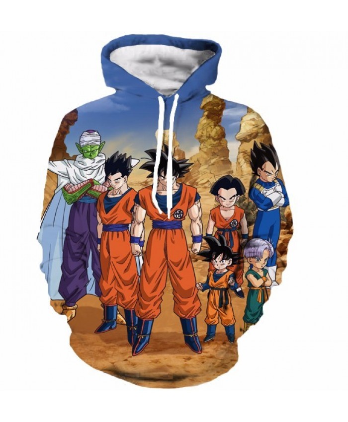Classic Dragon Ball Super Saiyan Hooded Sweatshirts Men Women Anime Hoodie Sweatshirt Goku/Vegeta Print 3D Hoodies S-5XL B
