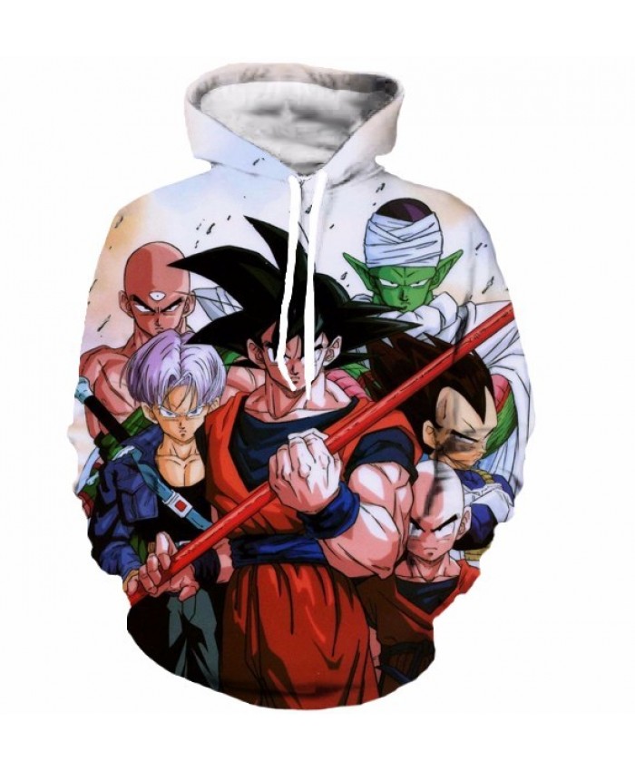 Classic Dragon Ball Super Saiyan Hooded Sweatshirts Men Women Anime Hoodie Sweatshirt Goku/Vegeta Print 3D Hoodies S-5XL C