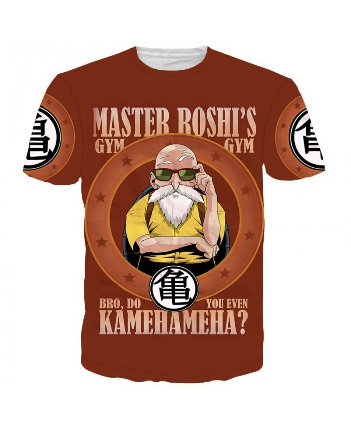 Classic Dragon Ball Z Super Saiyan 3D t shirt Funny Master Roshi Wanted t shirts Street tshirts Women Men Summer Casual tees top
