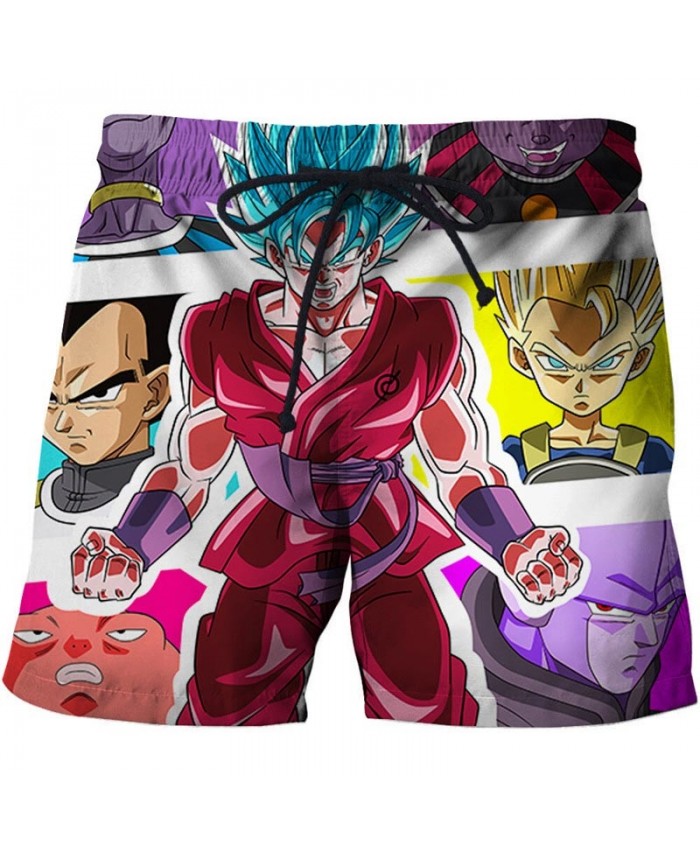 Clenching Fists Dragon Ball Men Anime 3D Printed Beach Short Casual Summer Male Quick Drying Breathable Board Short