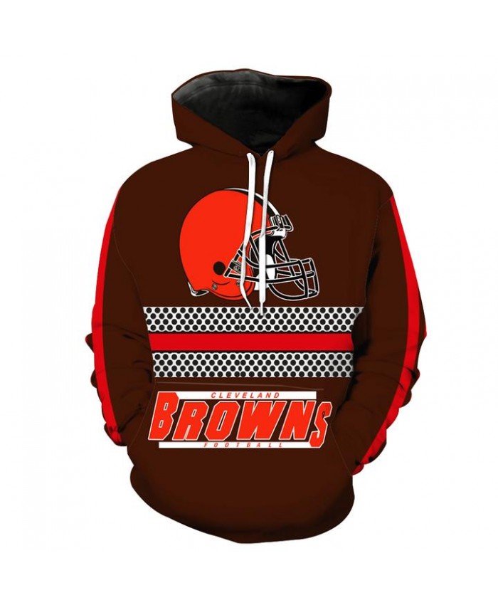 Cleveland Browns 3D Hoodie Pullover NFL Football Hoodies Hooded Sweatshirt Autumn Men Women Casual Pullover Sportswear