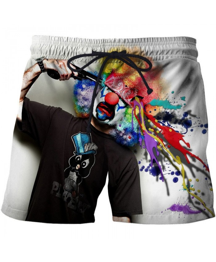 Clown Suicide 3D Printed Men Board Short Male Quick Dry Breathable Beach Short Summer 2021 New Male Clothing Short