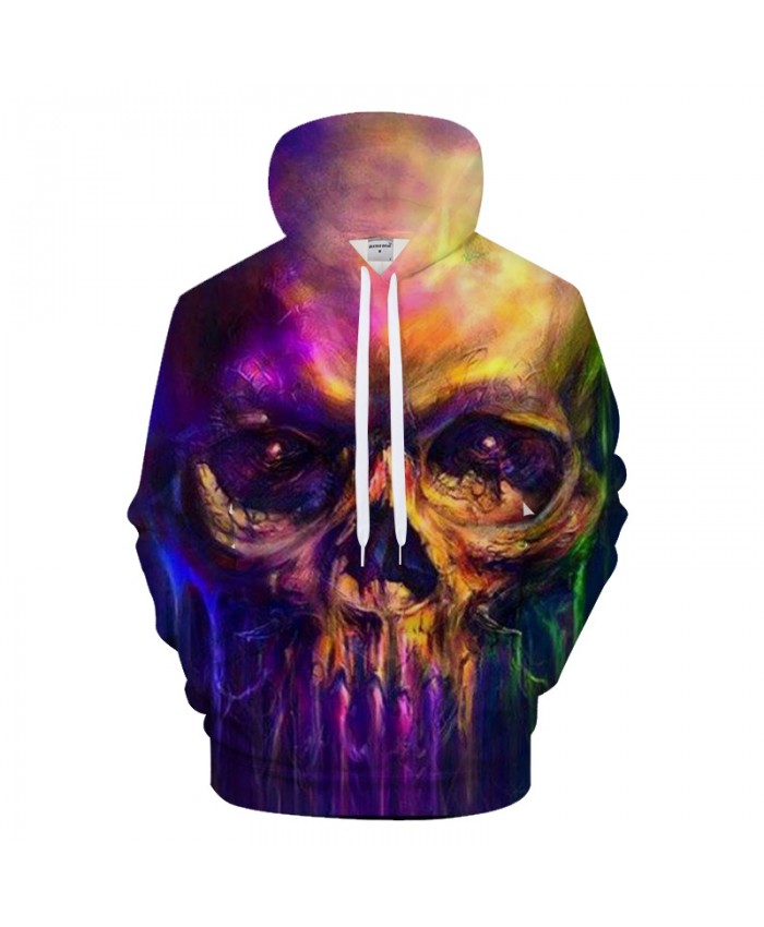 Color Skull 3D Hoodie Men Hoody Casual Sweatshirt Printed BrandTracksuit Pullover Groot Coat Streatwear DropShip