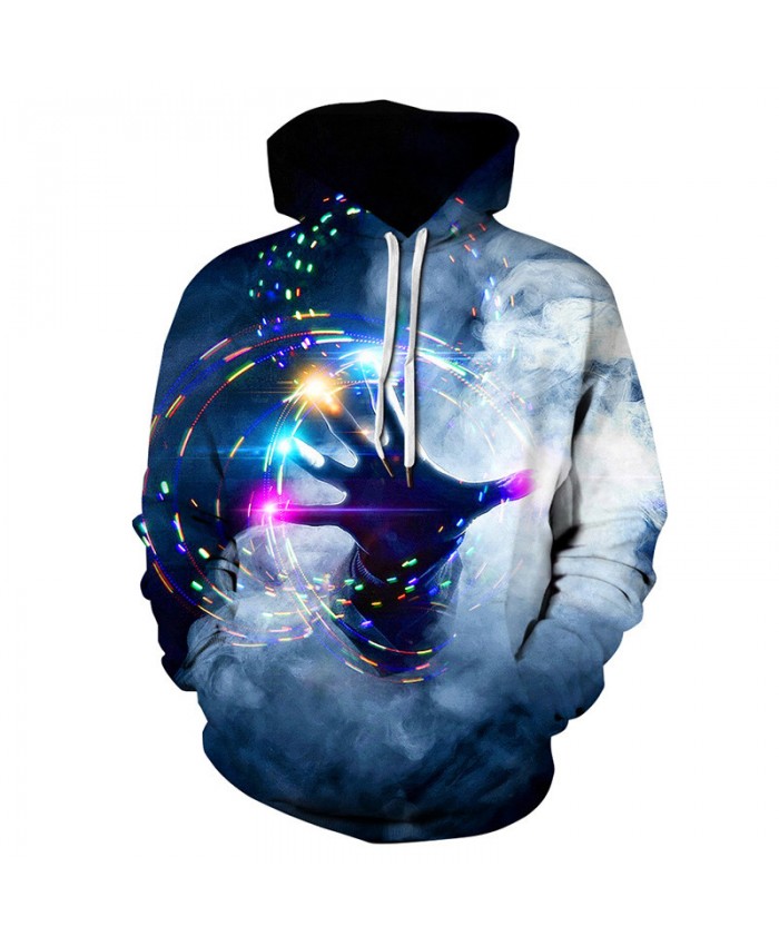 Colorful Finger Gyro Cool streetwear latest fashion couple hooded pullover casual sweatshirt