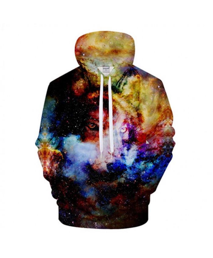 Fire Wolf Hoody Men Sweatshirt 3D Pullover Anime Tracksuit Streatwear Hooded