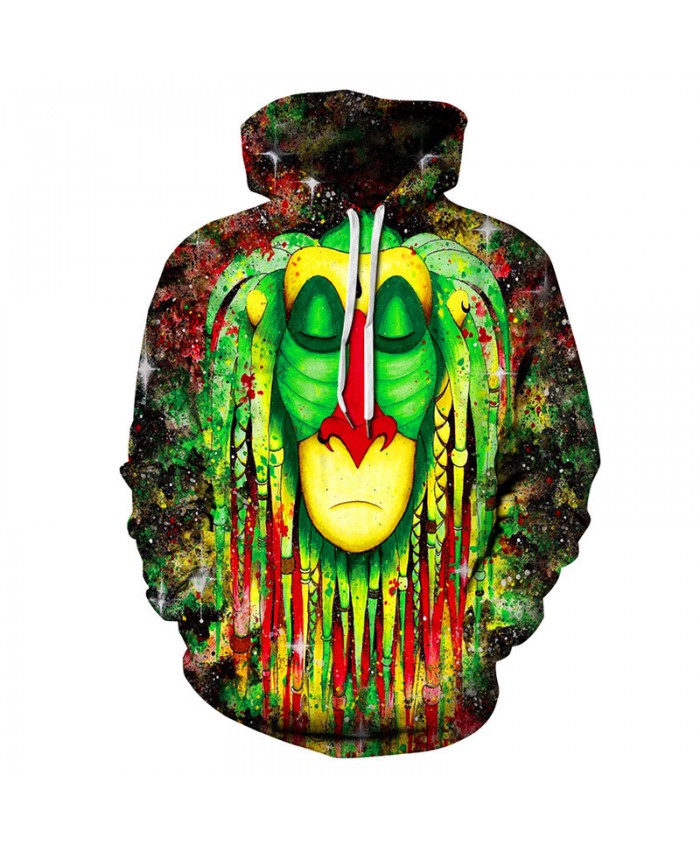 Colorful starry sky Indian wizard 3D hooded sweatshirt pullover