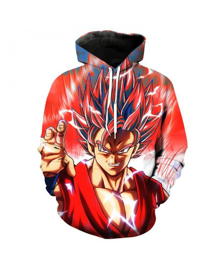 Cool 3D anime Dragon Ball printing men and women with the same hoodie pocket hooded sweater