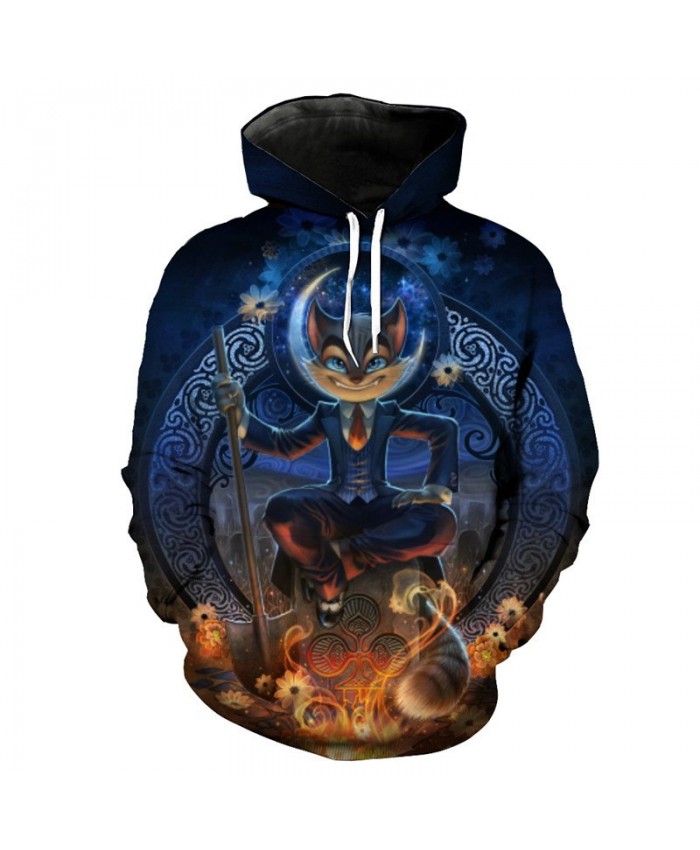 Cool Elder Cat Print Fashion Hooded Sweatshirt Cool Sportswear Casual Hoodie Autumn Tracksuit Pullover Hooded Sweatshirt