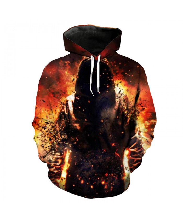 Cool Flame Hooded Cape Hooded Tracksuit Fashion Hooded Sweatshirt