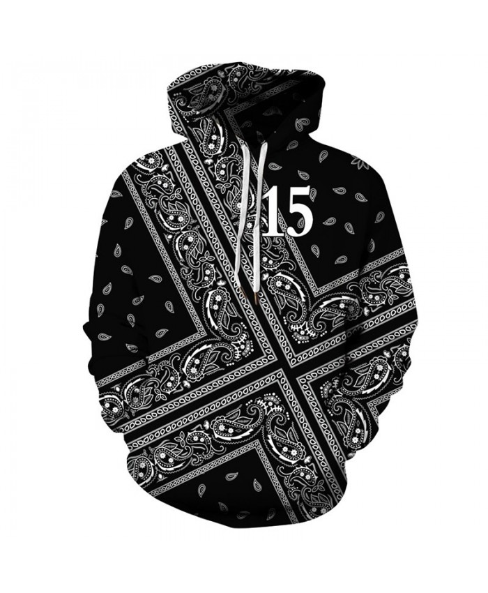 Couple streetwear cool black flower hooded sweatshirt pullover
