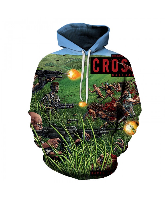 Cross Badland 3D Hoodies Men Hoody Harajuku Hoodie Streatwear Sweatshirt Tracksuit Pullover Jacket Hip Hop Dropship