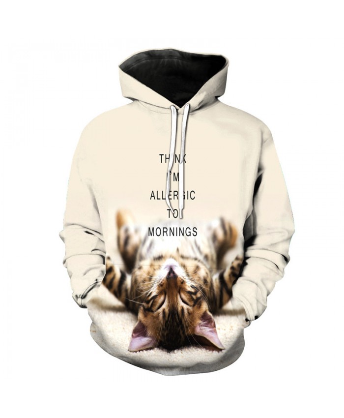 Cute Cat Casual Hooded Sweatshirts Casual Hoodie Autumn Tracksuit Pullover Hooded Sweatshirt