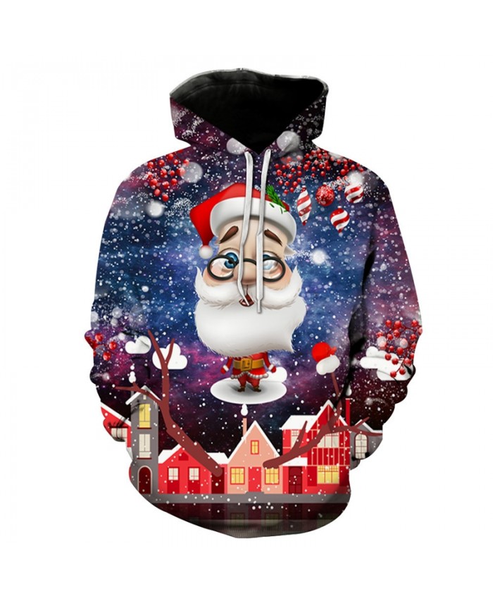 Cute Christmas Santa Claus Print 3D Hoodies Men Women Sweatshirts Unisex Streetwear Tracksuits Hip Hop Loose Casual Hoody Tops