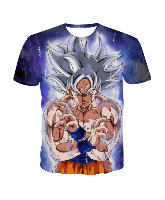 Cute Kids Goku 3D T Shirt Dragon Ball Z T Shirts Men Harajuku Lonzo Ball DBZ Tees Anime Super Saiyan Muscle Blue Vegeta T Shirts