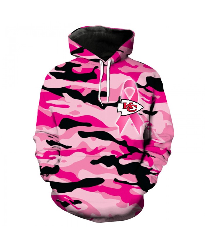 NFL Cute Pink Kansas City Chiefs Hoodies Fashion camouflage Sweatshirt Pullover