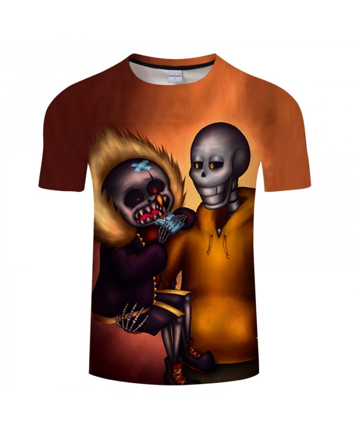 Dad&Son Skull 3D Print T shirt Men T-shirt Brand Tops Tee Streetwear Summer Short Sleeve tshirt O-neck Drop Ship