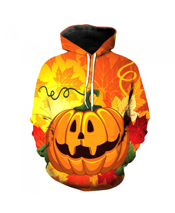 Dark Pumpkin 3D Print Hoodies Funny Pullovers Casual Halloween Streetwear Long Sleeve Sportwear