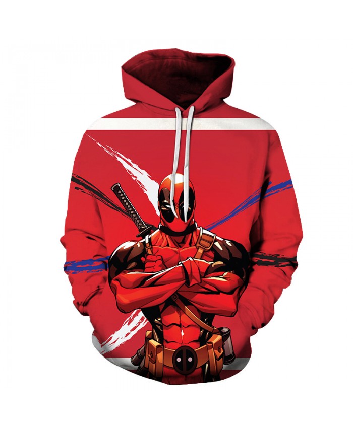 Deadpool 3D Sweatshirts Men/Women Hoodies With Hat Print Fashion Autumn Winter Loose Thin Hooded Hoody Tops 2021 New