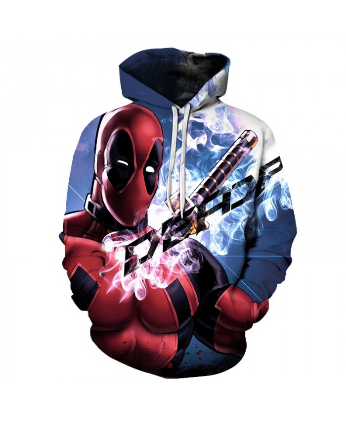 Deadpool 3D Sweatshirts Men Women Hoodies With Hat Print Fashion Autumn Winter Loose Thin Hooded Hoody Tops style 2021 New