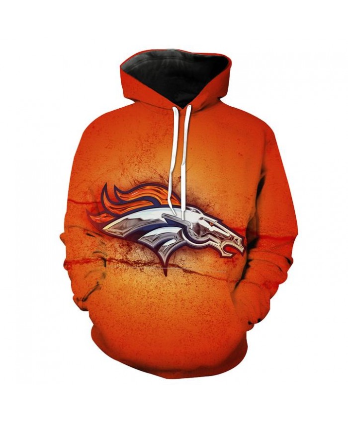 Denver Broncos Hoodie Football Logo Broncos Clothing Hooded Sweatshirt Autumn Men Women Casual Pullover Sportswear