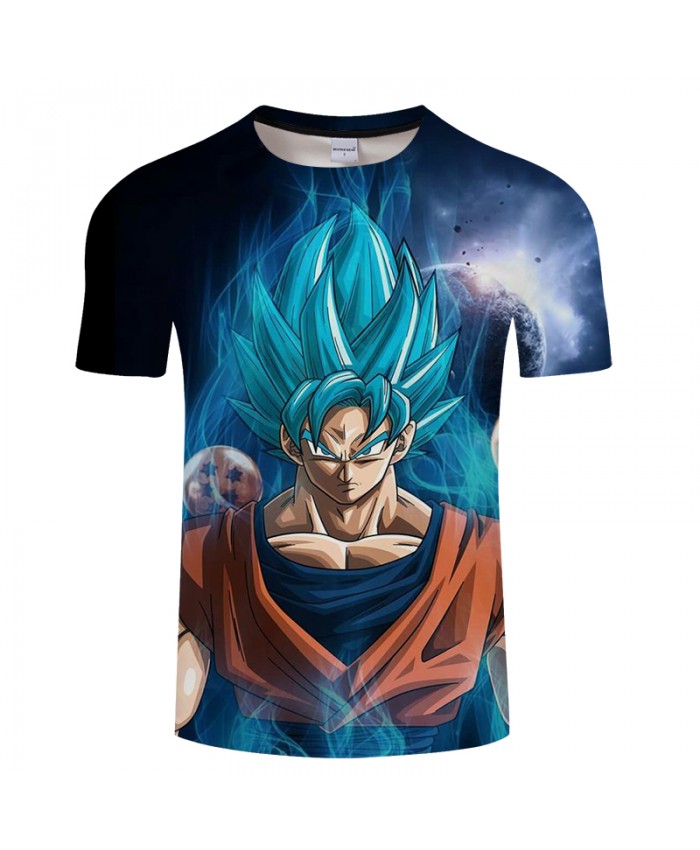 Digital Galaxy Goku 3D Print T shirt Men Summer Anime Short Sleeve Tops&Tees Tshirts Dragon Ball Drop Ship Camiseta
