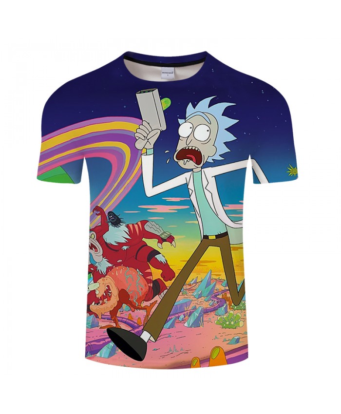 Digital Rick And Morty 3D Print t shirt Men Women tshirt Summer Cartoon Short Sleeve O-neck Tops&Tees 2021 Drop Ship