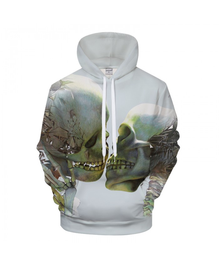 Double Skull 3D Print Hoodies Men Women Tracksuit Summer Casual Long Sleeve Sweatshirt Pullover 2021 New Drop Ship