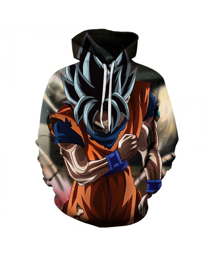 Dragon Ball Cartoon Goku Squat 3D Hoodies Mens Pullover Sweatshirt Brand Cosplay Pullover Hoodie Casual Hoodies Men
