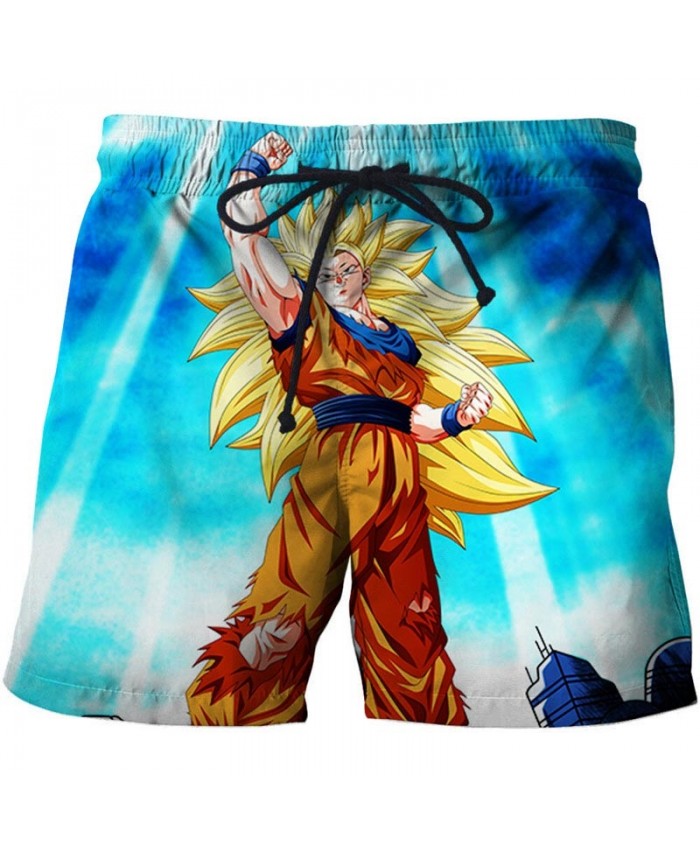 Dragon Ball Cast Spell Men Anime 3D Printed Beach Shorts Casual 2021 New Summer Male Drying Breathable Board Shorts