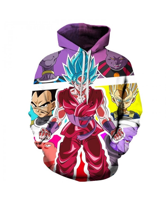 Dragon Ball Red Dress 3D Hoodies Mens Pullover Sweatshirt Brand Cosplay Tracksuits Pullover Hoodie Casual Hoodies