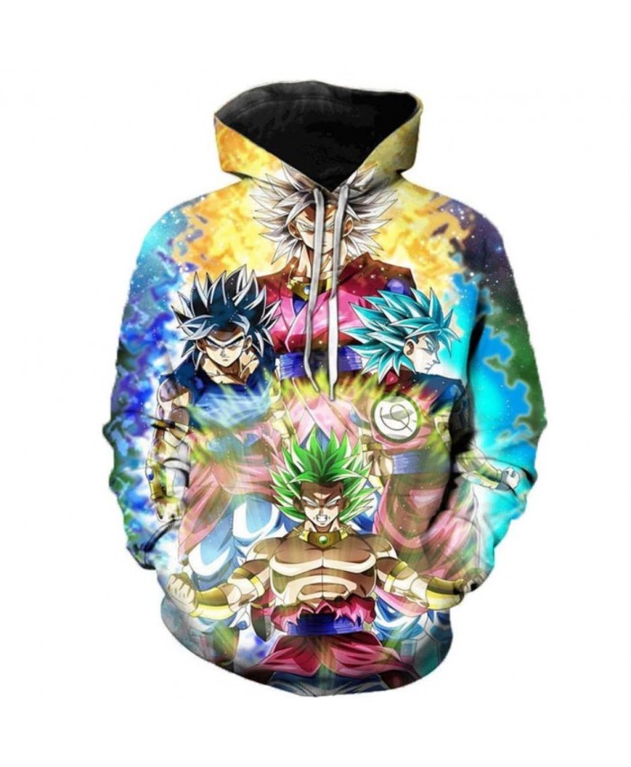 Dragon Ball Super 3D Print Hoodies Men Women Sweatshirts Hoody Cartoon Dragon Ball Super Broly Fashion Casual Plus Size Polluver A
