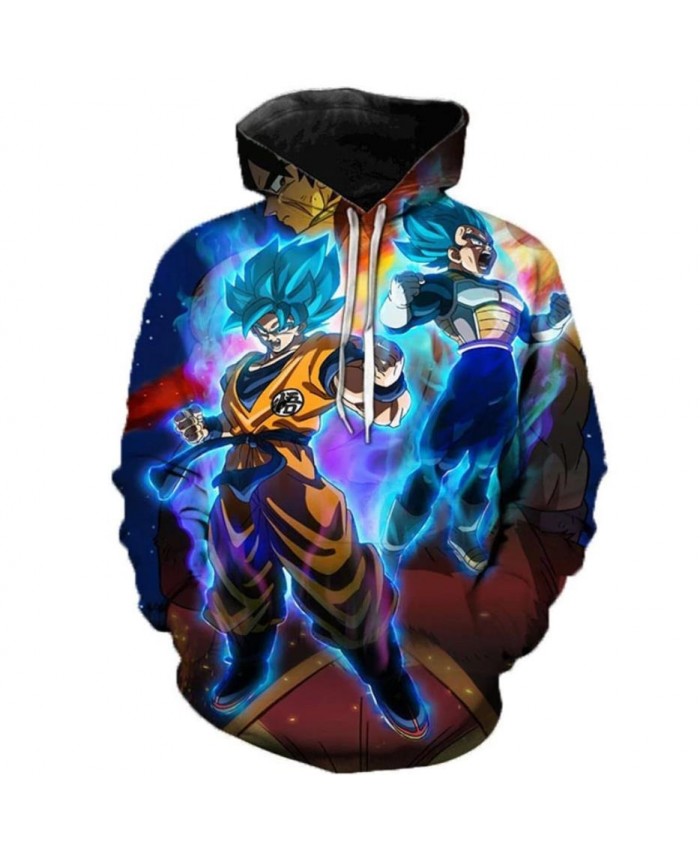 Dragon Ball Super 3D Print Hoodies Men Women Sweatshirts Hoody Cartoon Dragon Ball Super Broly Fashion Casual Plus Size Polluver B