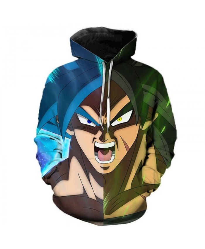 Dragon Ball Super 3D Print Hoodies Men Women Sweatshirts Hoody Cartoon Dragon Ball Super Broly Fashion Casual Plus Size Polluver E