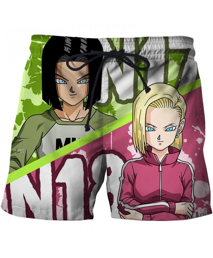 Dragon Ball Two Pretty Girls Men Anime 3D Printed Beach Shorts Casual Summer Male Quick Dry Breathable Board Shorts