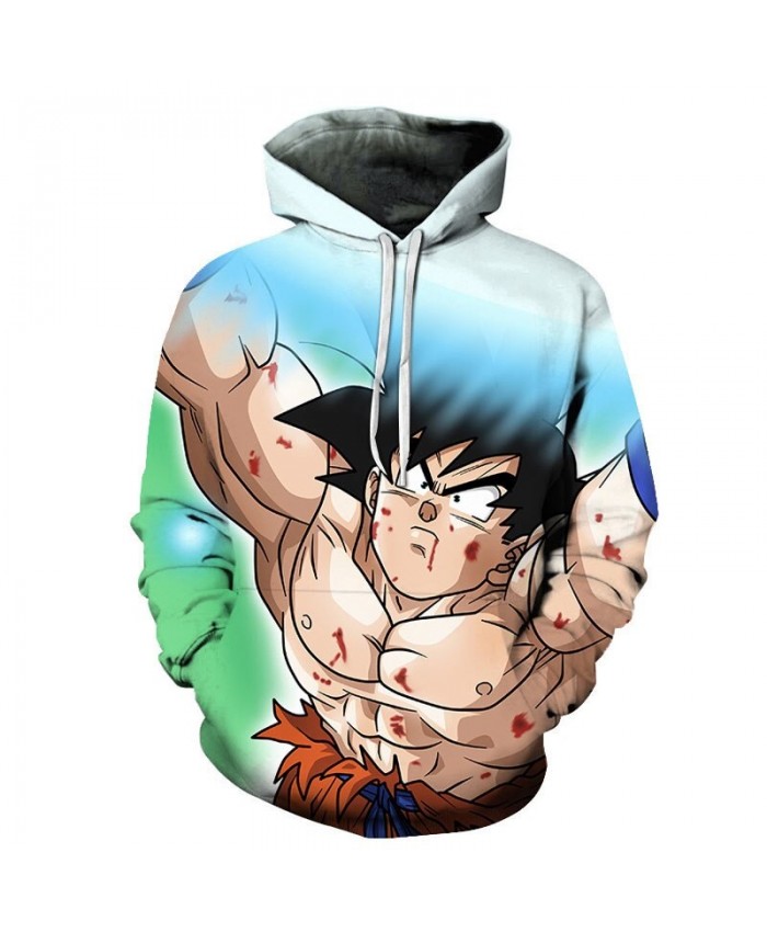 Dragon Ball Whole Body Muscle 3D Hoodies Mens Pullover Sweatshirt Brand Cosplay Pullover Hoodie Casual Hoodies