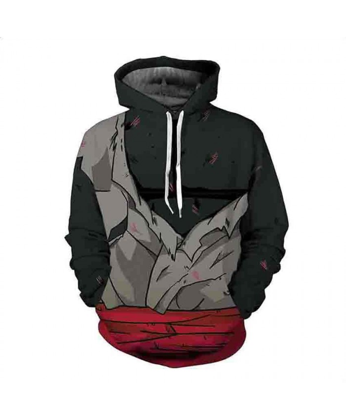 Dragon Ball Z Hoodies 3D Print Pullover Sweatshirt Super Saiyan Son Goku Black Vegeta Sasuke Kakashi Outfit