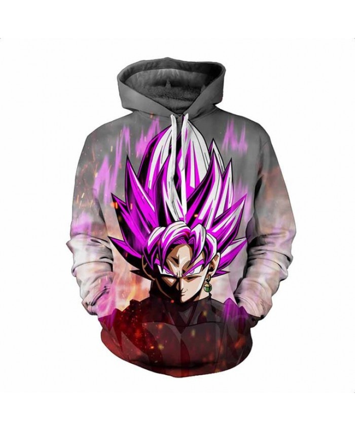 Dragon Ball Z Hoodies 3D Print Pullovers Sportswear Sweatshirts Super Saiyan Son Goku Black Zamasu Vegeta Bulma Tops Outfit