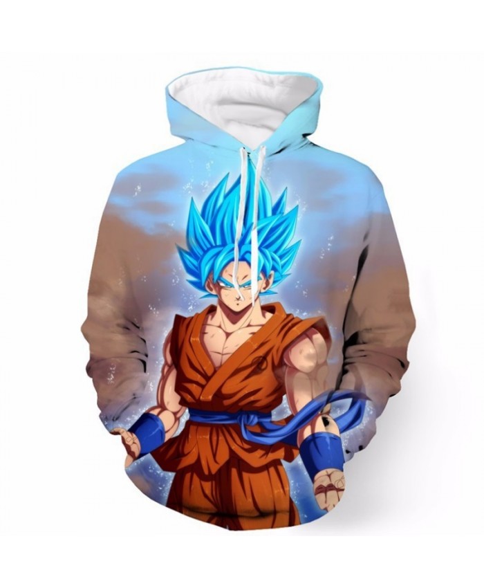 Dragon Ball Z Hoodies 3D Printed Pullover Sweatshirts Super Saiyan Son Goku Vegeta Vegetto Trunks Casual Hooded Coat