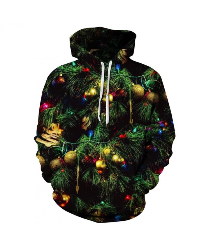 EU Size Green Christmas Tree 3D Hoodie Hoodies Men Women Sportswear Tracksuit 2019 Casual Long Sleeve Pullover Hooded Sweatshirt