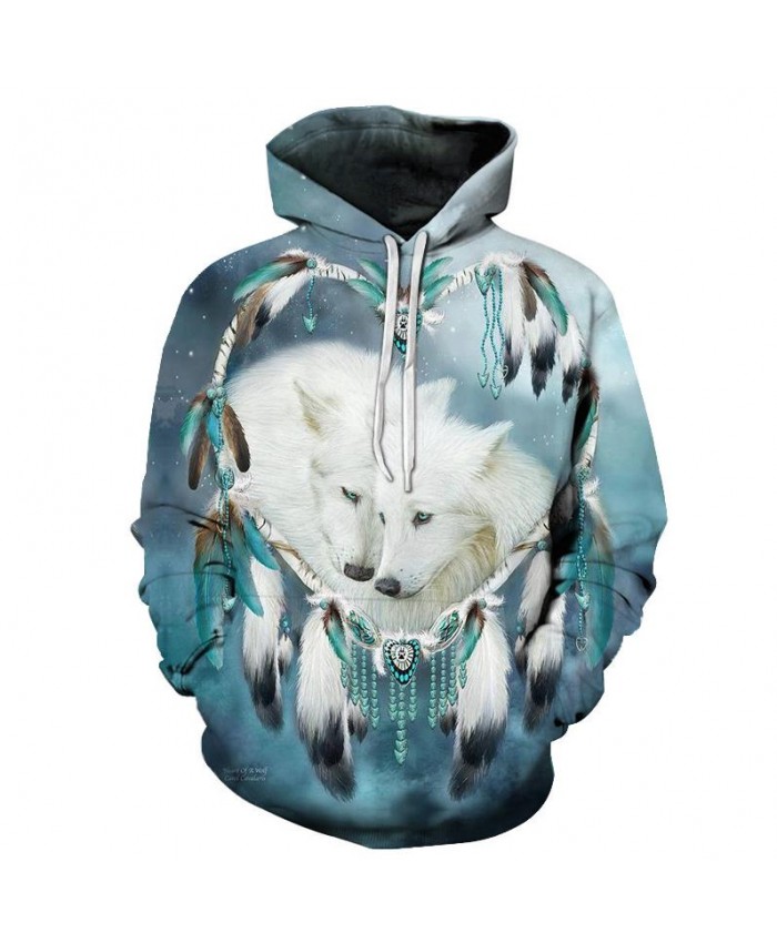 EU Size Wolf Sweatshirt Unisex Hoodies 3D Printed Hoody Men Women Tracksuits Autumn Winter Coat Hooded Clothing Streetwear Coat